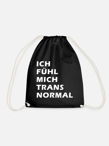 Ich fühl mich trans normal - Turnbeutel - Schwarz
