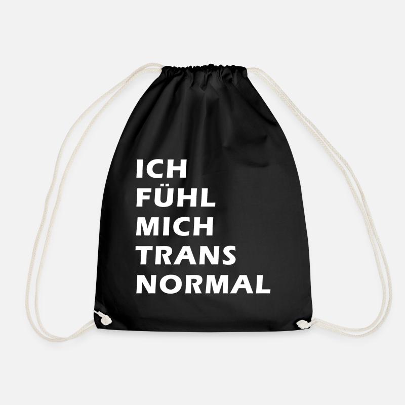 Ich fühl mich trans normal - Turnbeutel - Schwarz