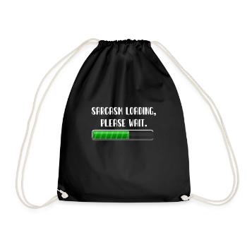 Sarcasm - Drawstring Bag - black - Front
