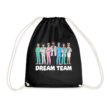 Médecin équipe assistant médecin médecin spécialiste infirmière - Sac de sport léger - noir - Devant