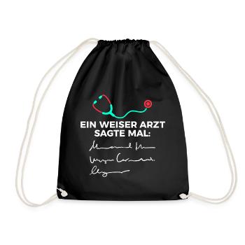 Docteur docteur drôle disant spécialiste médecin assistant - Sac de sport léger - noir - Devant