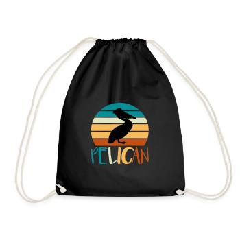 Pélican au lever du soleil - Sac de sport léger - noir - Devant