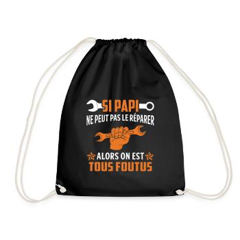 Grand-père si papi ne peut pas le réparer - Sac de sport léger - noir - Devant