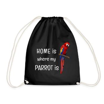 La maison est là où est mon perroquet - Sac de sport léger - noir - Devant