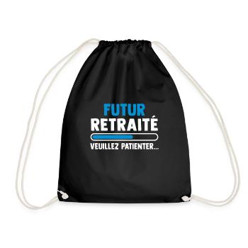 Futur retraité veuillez patienter - Sac de sport léger - noir - Devant