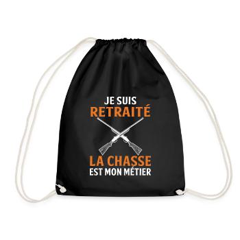 je suis retraité la chasse est mon métier chasseur - Sac de sport léger - noir - Devant