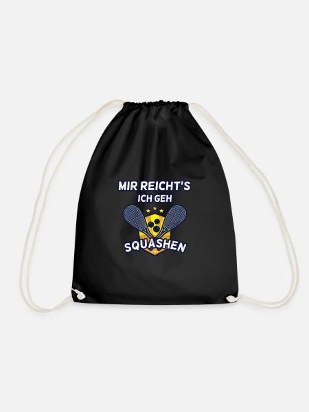 Mir reichts ich geh Squashen | Squash Geschenk - Turnbeutel - Schwarz