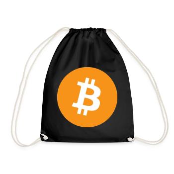 Bitcoin Logo Classic - Turnbeutel - Schwarz - Vorne