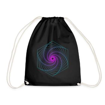 Sacred Geometry Spiralle - Drawstring Bag - black - Front