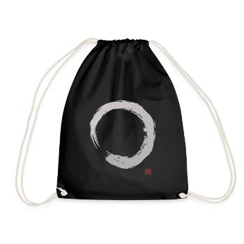 Kalligraphie Enso Kreis | Zen Buddhismus - Turnbeutel - Schwarz - Vorne
