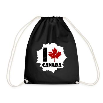 Canada - Drawstring Bag - black - Front