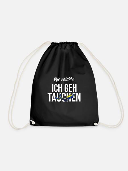 Mir reichts ich geh Tauchen - Turnbeutel - Schwarz