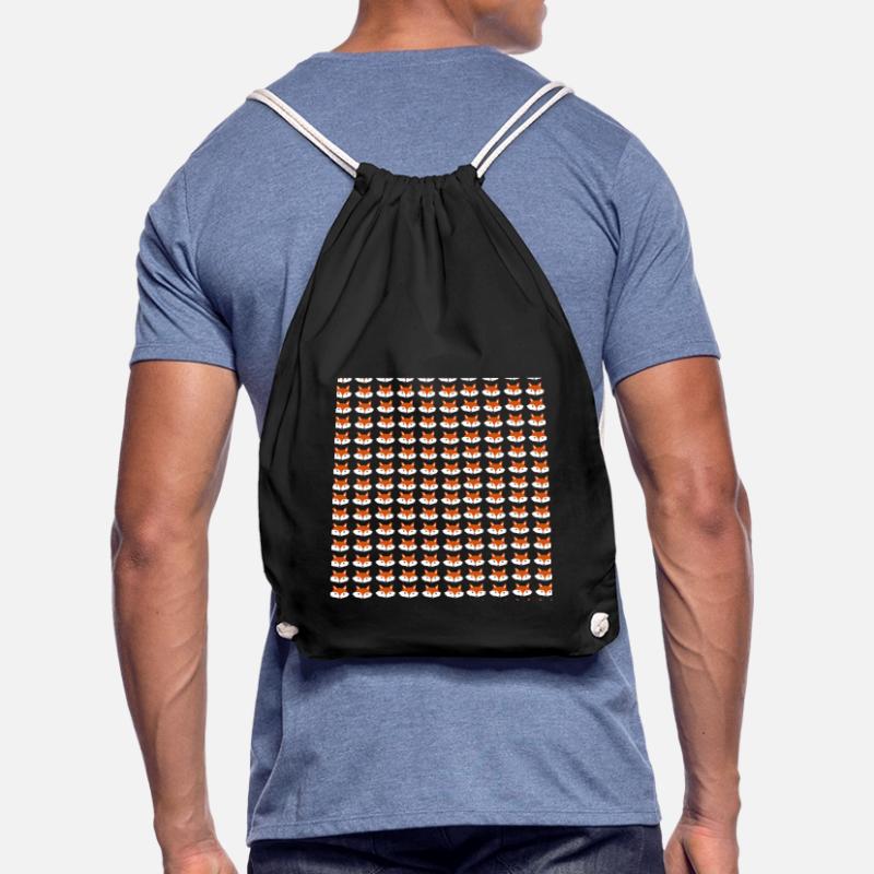 Fox head pattern, children's pattern Drawstring Bag
