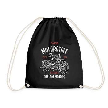 Motorcycle Cologne German Custom Motors - Drawstring Bag - black - Front