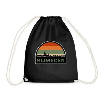 Nimègue Pays-Bas Skyline Silhouette Drapeau Néerlandais - Sac de sport léger - noir - Devant