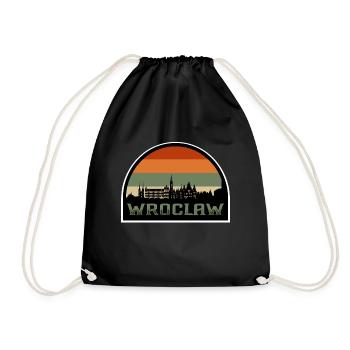 Breslau Polen Skyline Souvenir polnische Flagge Reisen - Turnbeutel - Schwarz - Vorne