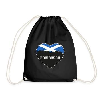 Édimbourg Ecosse Skyline Souvenir Drapeau écossais - Sac de sport léger - noir - Devant