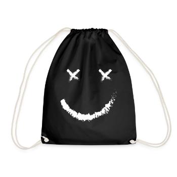 Smile Smilies Emojis Emoticons Motivation Smile - Drawstring Bag - black - Front