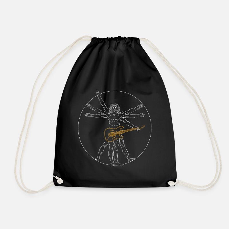 Gitarre Da Vinci - Guitar Rock Geschenk - Turnbeutel - Schwarz