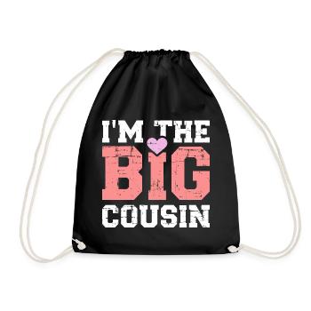 cousin - Drawstring Bag - black - Front