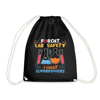 Labor Labor Supermächte Chemie - Turnbeutel - Schwarz - Vorne