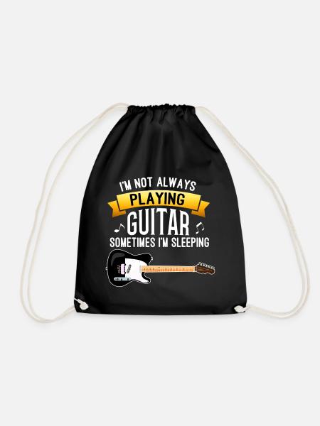 Gitarre Musik Plektron E-Gitarre E-Bass - Turnbeutel - Schwarz