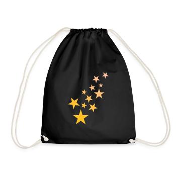 Étoile motif astérisque ciel étoilé - Sac de sport léger - noir - Devant