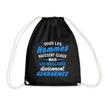 the best become gendarmes - Drawstring Bag - black - Front