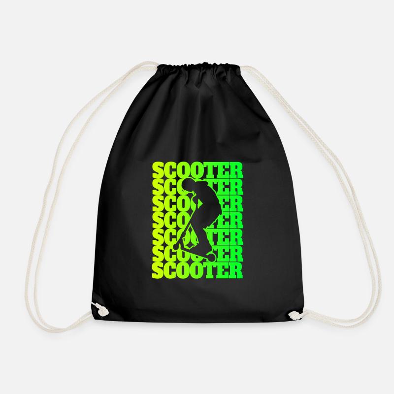 Scooter Sport Design / Geschenkidee - Turnbeutel - Schwarz