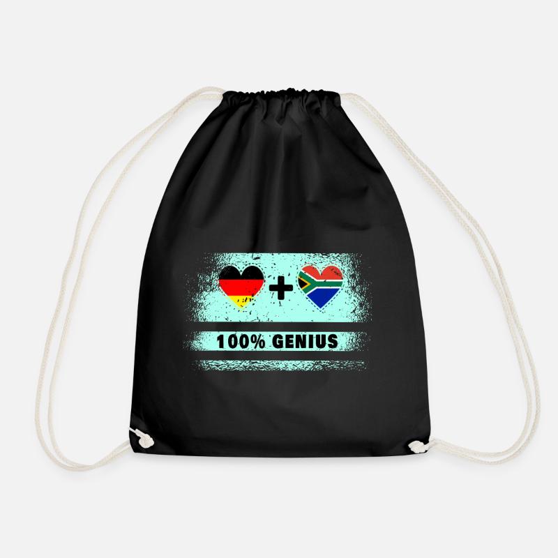 Germany and South Africa 100% Awesome/ Gift - Drawstring Bag - black