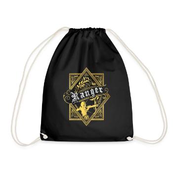 RPG Ranger character classes RPG - Drawstring Bag - black - Front