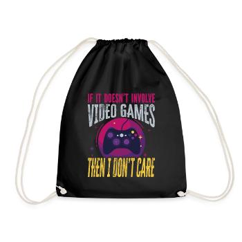 Gamer Gamer Designs - Drawstring Bag - black - Front