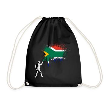 South Africa Flag Africa South African Flag - Drawstring Bag - black - Front