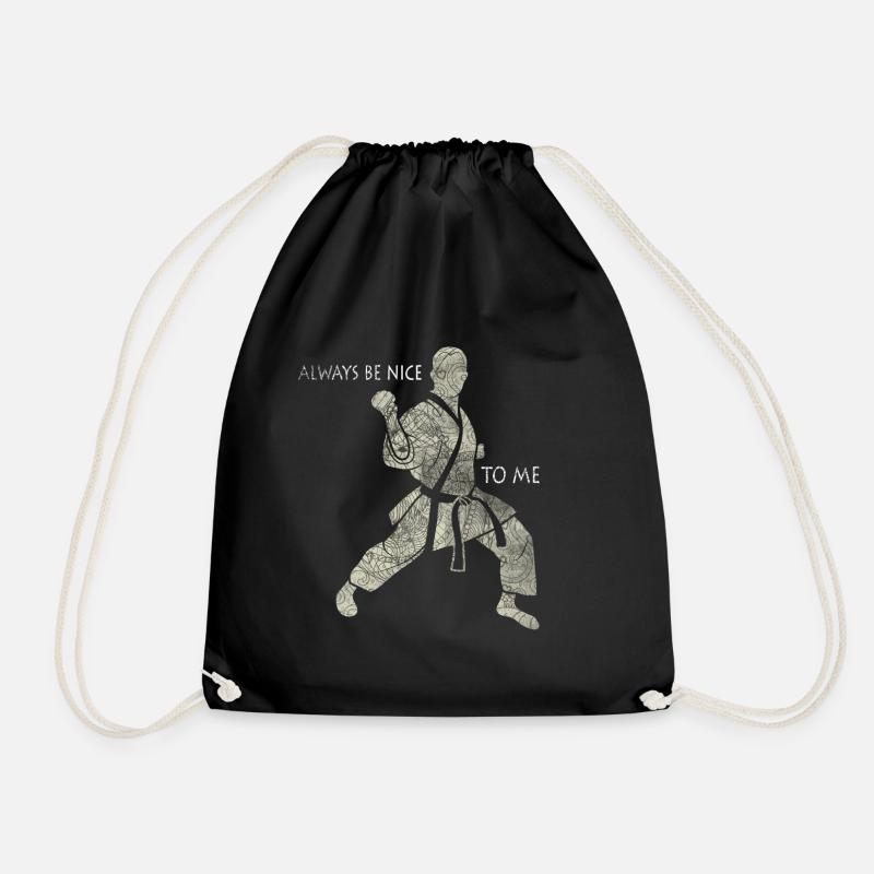 Karate-Spieler - Turnbeutel - Schwarz