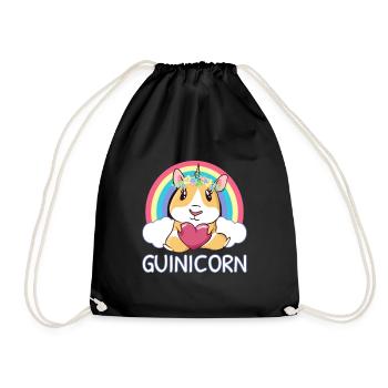 Guinicorn - Licorne Cochon d'Inde I - Sac de sport léger - noir - Devant