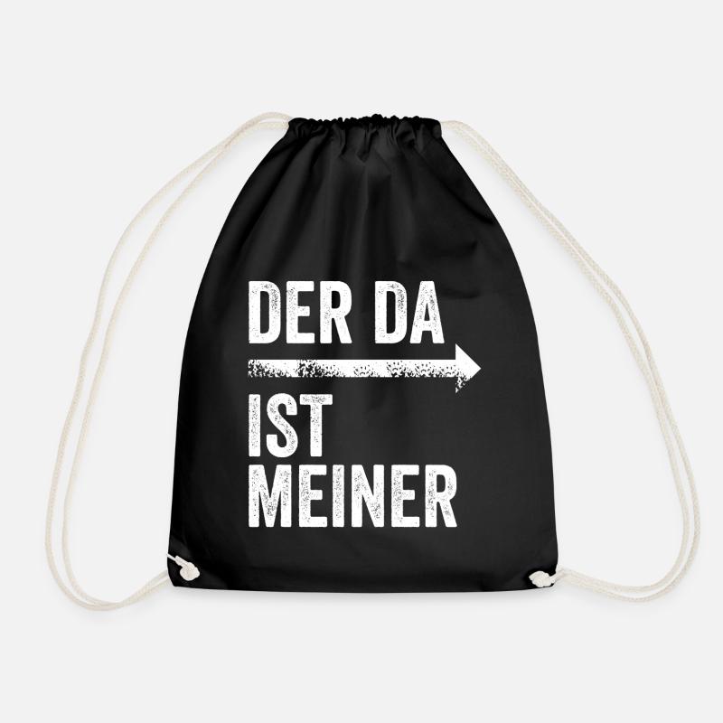 DER DA IST MEINER | Partnerlook | Pfeil (rechts) - Turnbeutel - Schwarz