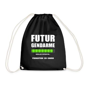 FUTUR GENDARME - Sac de sport léger - noir - Devant