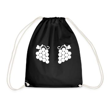 Grapes - Drawstring Bag - black - Front