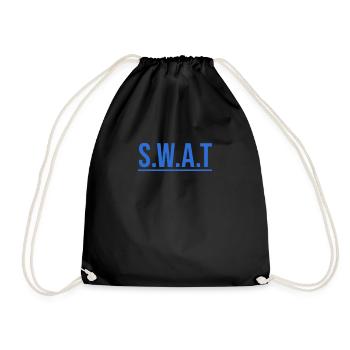 Einfaches Dunkles SWAT shirt Karneval - Turnbeutel - Schwarz - Vorne