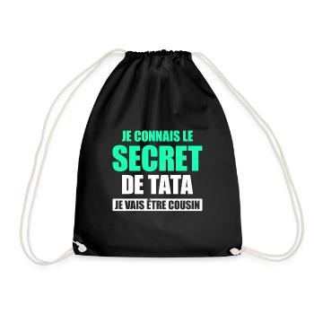 JE VAIS ETRE COUSIN - FUTUR COUSIN - Sac de sport léger - noir - Devant
