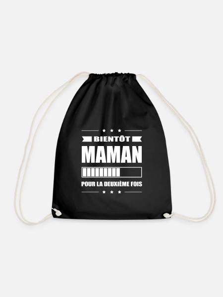 BIENTÔT MAMAN POUR LA DEUXIÈME FOIS - Sac de sport léger - noir