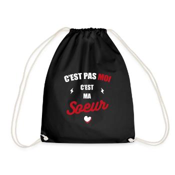C'EST PAS MOI C'EST MA SOEUR - Sac de sport léger - noir - Devant