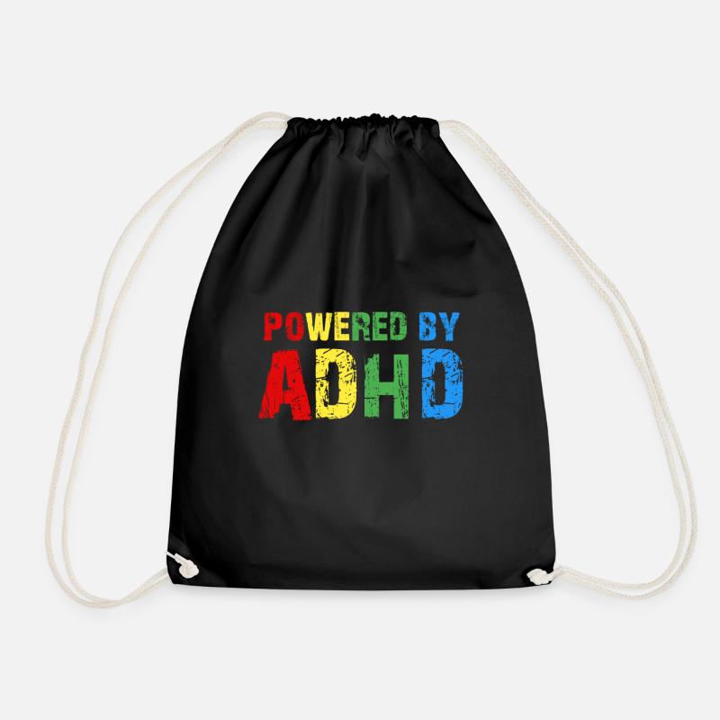 ADHD - Drawstring Bag - black
