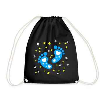 Bébé Pieds Bébé Grossesse Bébé Naissance - Sac de sport léger - noir - Devant