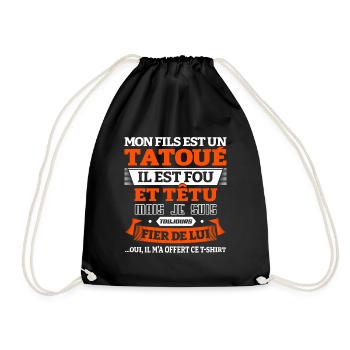 CADEAU PAPA - MON FILS EST UN TATOUÉ - Sac de sport léger - noir - Devant