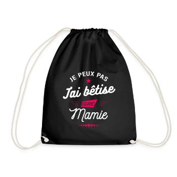 JE PEUX PAS J'AI BÊTISE AVEC MAMIE - Sac de sport léger - noir - Devant