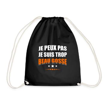 JE PEUX PAS JE SUIS TROP BEAU GOSSE - Sac de sport léger - noir - Devant