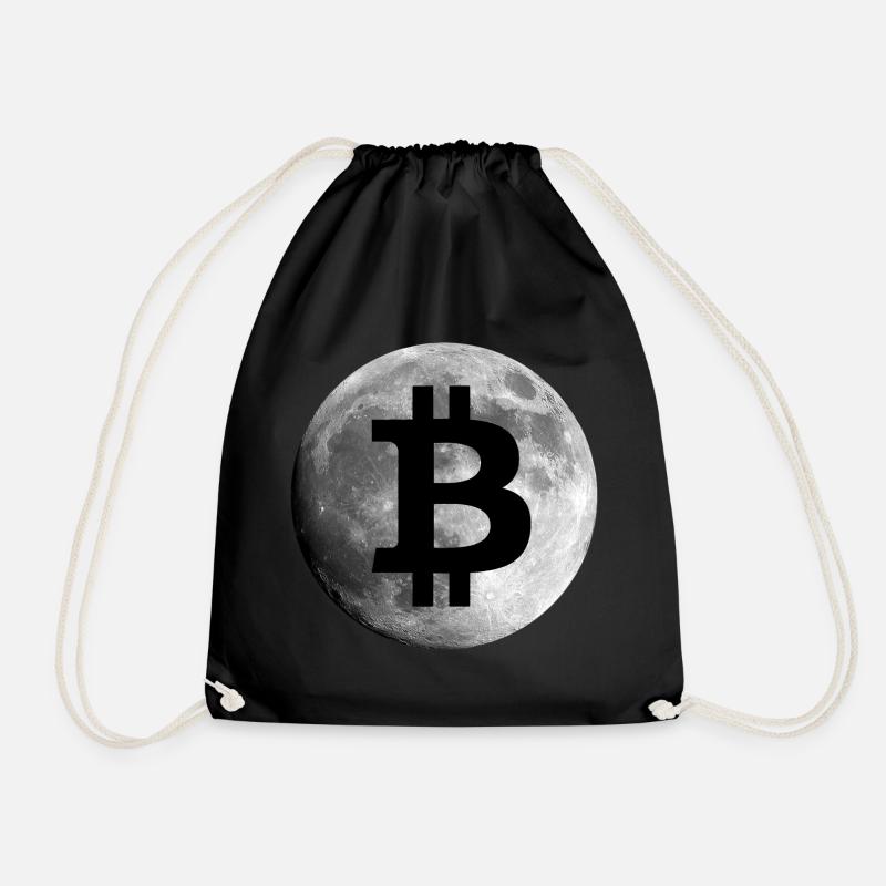 Bitcoin Lune Cryptomonnaies - Sac de sport léger - noir