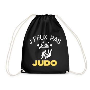 T shirt judo j' peux pas j' ai judo humour cadeau - Sac de sport léger - noir - Devant