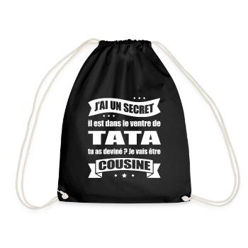 J'AI UN SECRET - JE VAIS ÊTRE COUSINE - Sac de sport léger - noir - Devant